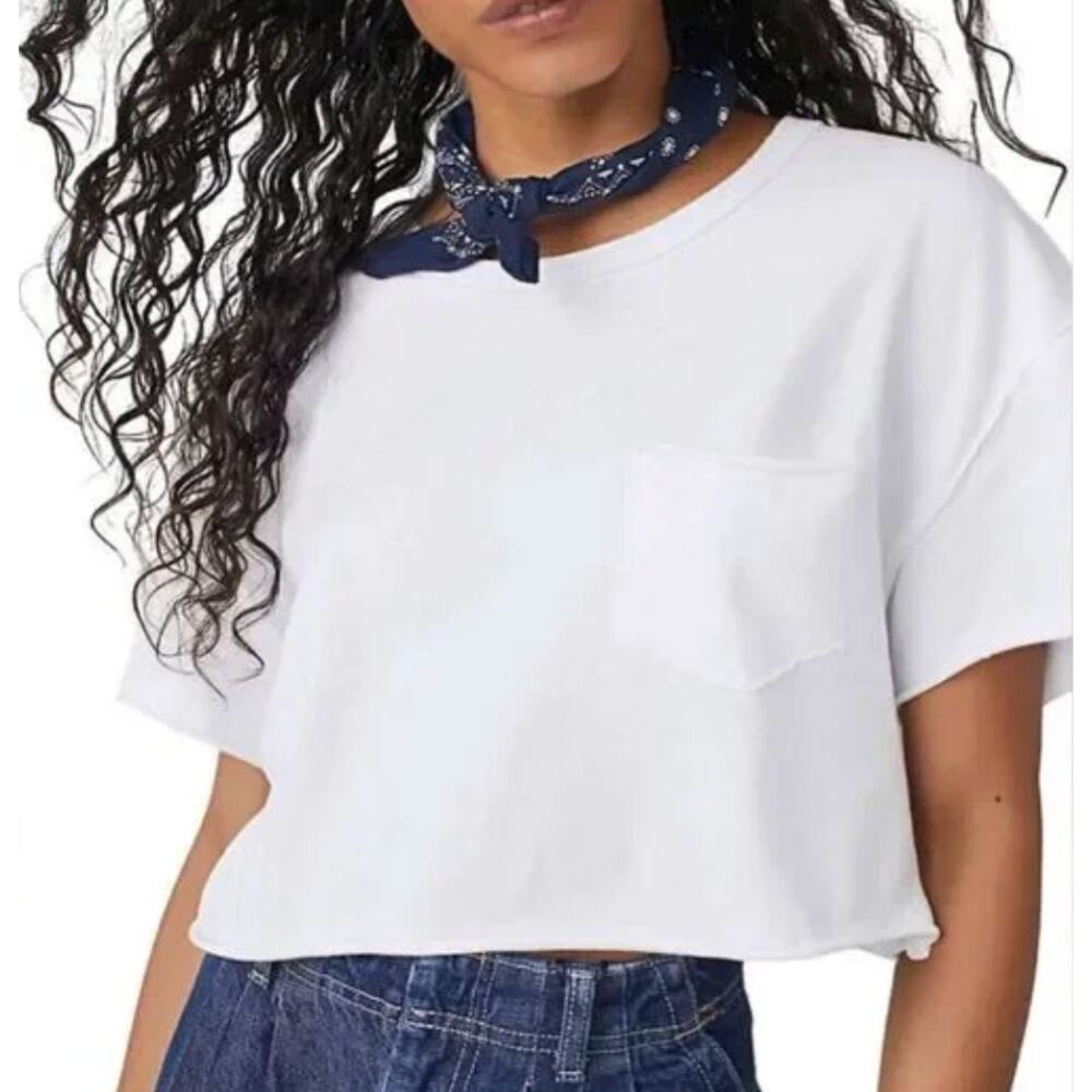 Free People NWOT We the Free Fade Into You Tee Shirt White Ivory Medium